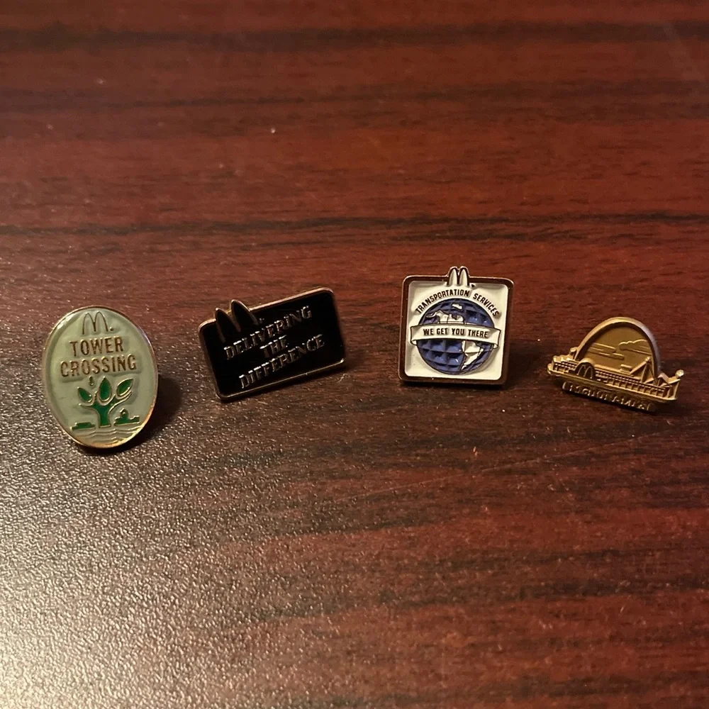 Lot Of 4 McDonald’s Employee Lapel Hat Pins‎
